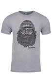 SQUATCH MAN Graphic Tee. Series One Original Black on Heather Gray Tee.