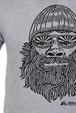 SQUATCH MAN Graphic Tee. Series One Original Black on Heather Gray Tee.