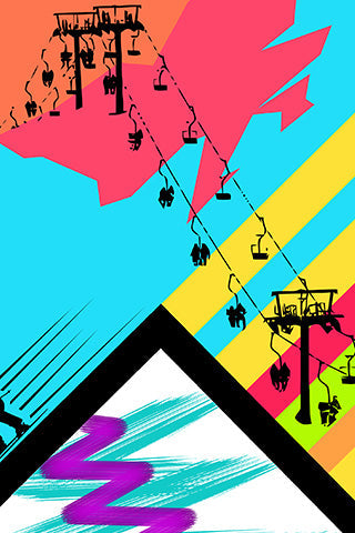 SKI EXPERIENCE IN THE 1990s. These ski wraps are beautiful and bright!  A modern throwback with lots of colors and a cool design.