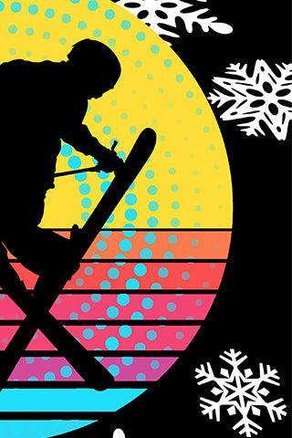 SKI EXPERIENCE IN THE 1990s. These ski wraps are beautiful and bright!  A modern throwback with lots of colors and a cool design.