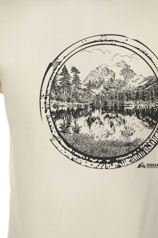 MT BAKER Natural Tee. Original Black on Natural Tee. Original Mt Baker design made from original photograph on one of our epic hikes.