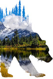 BEAR of MT PICTURE LAKE and MOUNT SHUKSAN. Digital photo art design.  Taken from the Picture Lake looking at beautiful Mount Shuksan near Mt Baker Washington. Just another beautiful day one of our great adventures.