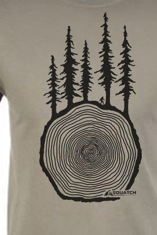 CROSS CUT Tee. Series One Original Black on Warm Gray Tee.