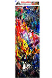 Skate Board Wrap from  Origional water color art print.
