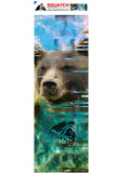 GRIZZLY Skateboard Wrap and Longboard Wrap are original graphic print.  Photos and graphics wilderness SQUATCH design.