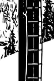 Ski Slope Black and white design.  Riding the chair for the fun run down!