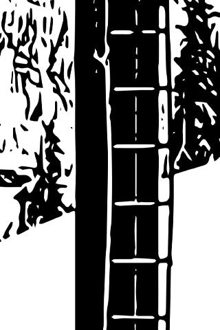 Ski Slope Black and white design.  Riding the chair for the fun run down!