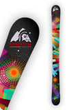 Snow Ski Wraps, COLOR WHEEL BLACK print on our SQUATCH Industries Art Collection