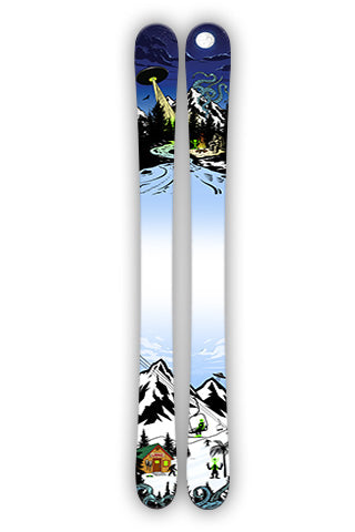SQUATCH Industries 3M Vinyl Ski Wraps. Ski Wraps. Ski Art, Custom Ski Wraps Kraken, Sasquatch, Bigfoot and Aliens are just a few things you may run into on a typical day. Enjoy the adventure, they don’t bite!