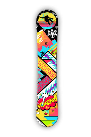 SKI EXPERIENCE IN THE 1990s. These Snowboard wraps are beautiful and bright!  Snowboard Wrap  Vinyl Snowboard Wrap  SQUATCH Industries
