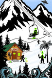 SQUATCH Industries 3M Vinyl Ski Wraps. Snowboard Wraps, Board Wraps. Snowboard Art, Custom Snowboard Wraps Kraken, Sasquatch, Bigfoot and Aliens are just a few things you may run into on a typical day. Enjoy the adventure, they don’t bite!
