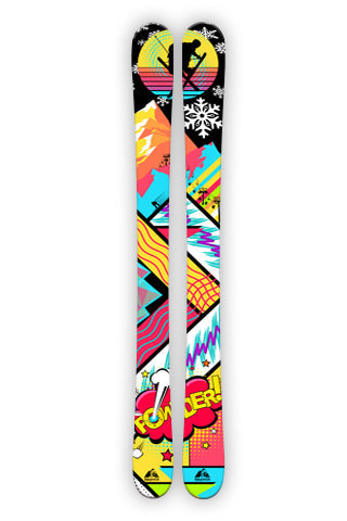 SKI EXPERIENCE IN THE 1990s. These ski wraps are beautiful and bright!  A modern throwback with lots of colors and a cool design.