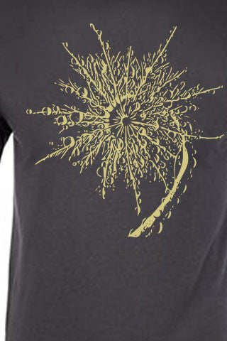 SPIRAL FERN Tee. Series One Original Light Olive on Heavy Metal Tee. Original Spiral Fern design available on Snowboard, Skateboard  and Longboard Wraps. Product Description •Artwork by Steve Lovitt, SQUATCH Industries Design  •Screen Printed Graphic Tee •Premium Next Level Short-Sleeve Crew (Heavy Metal) •100% Combed Cotton Jersey •Available in Small - XXL