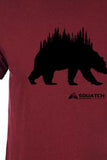 BLACK BEAR Tee. Series One Original Black on Cardinal Red.  Product Description •Artwork by Dalton Lovitt, SQUATCH Industries Design •Screen Printed Graphic Tee •Premium Next Level Short-Sleeve Crew (Cardinal) •100% Combed Cotton Jersey •Available in Small - XXL