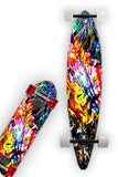 Skate Board Wrap from  Origional water color art print.
