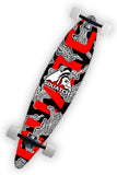 RED MAYHEM.  This Skateboard wrap is from an abstract digital print.
