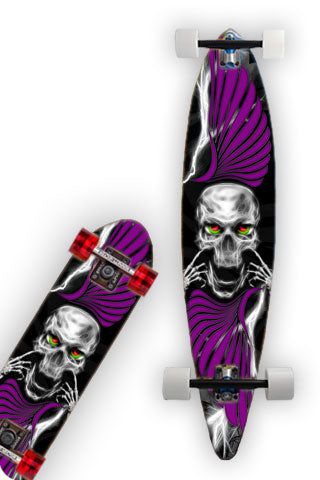 SKULL and WINGS Skateboard / Longboard Wrap