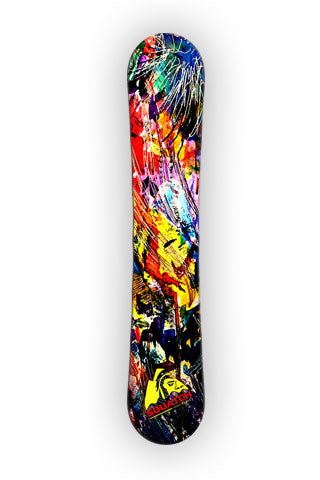 ABSTRACT EMOTION.  This Snowboard wrap is from an abstract painting collection, originally using acrylic and water color.  The print was photographed for this special wrap. More from this painting will be coming. Sizes:   Large:  67”H x 13”W -  170cm x 33cm Small:  60”H x 12”W -  152.5cm x 30.5cm    See the ABSTRACT EMOTION prints on our SQUATCH Industries Art Collection page.